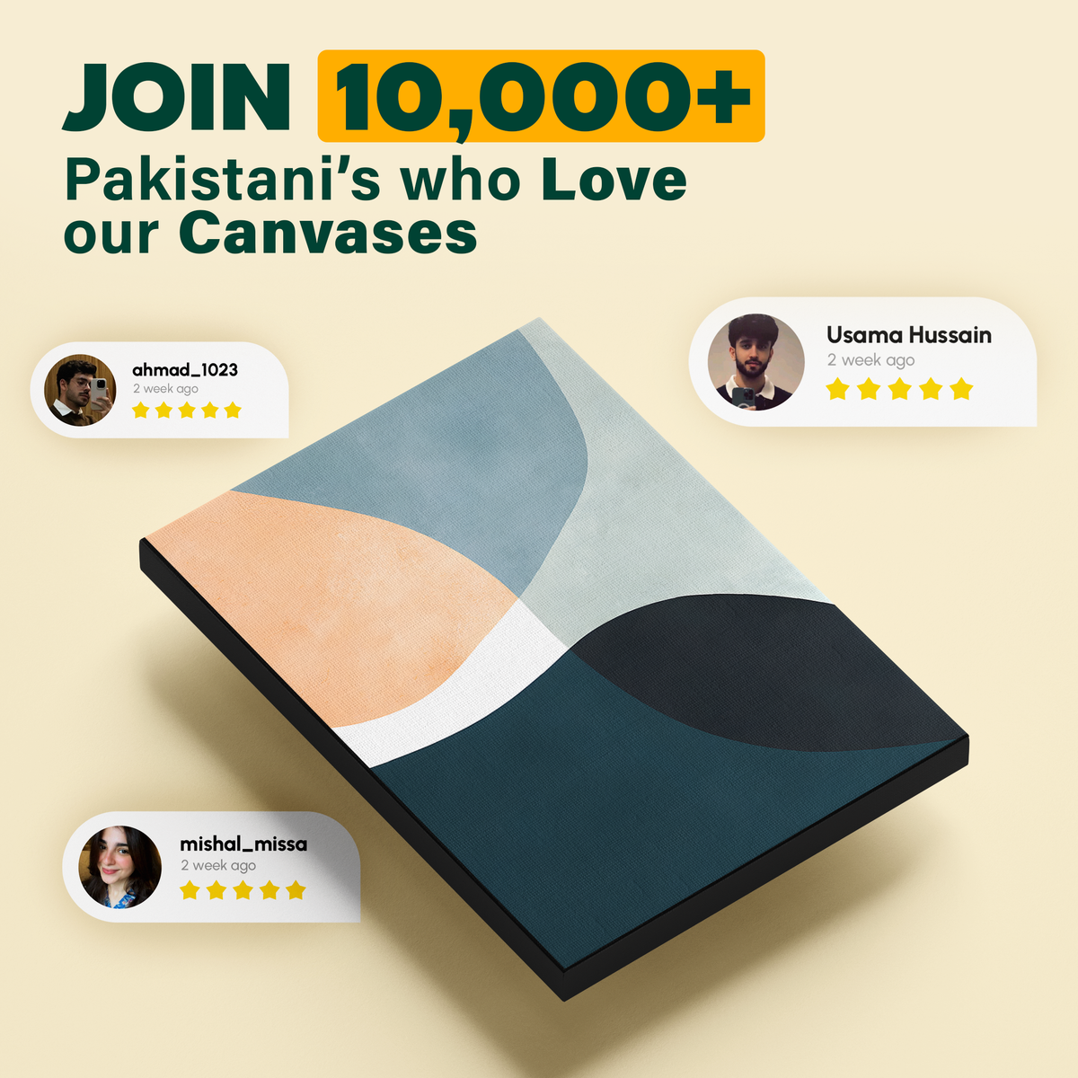 Geometric Abstract Shapes Gray Teal Poster