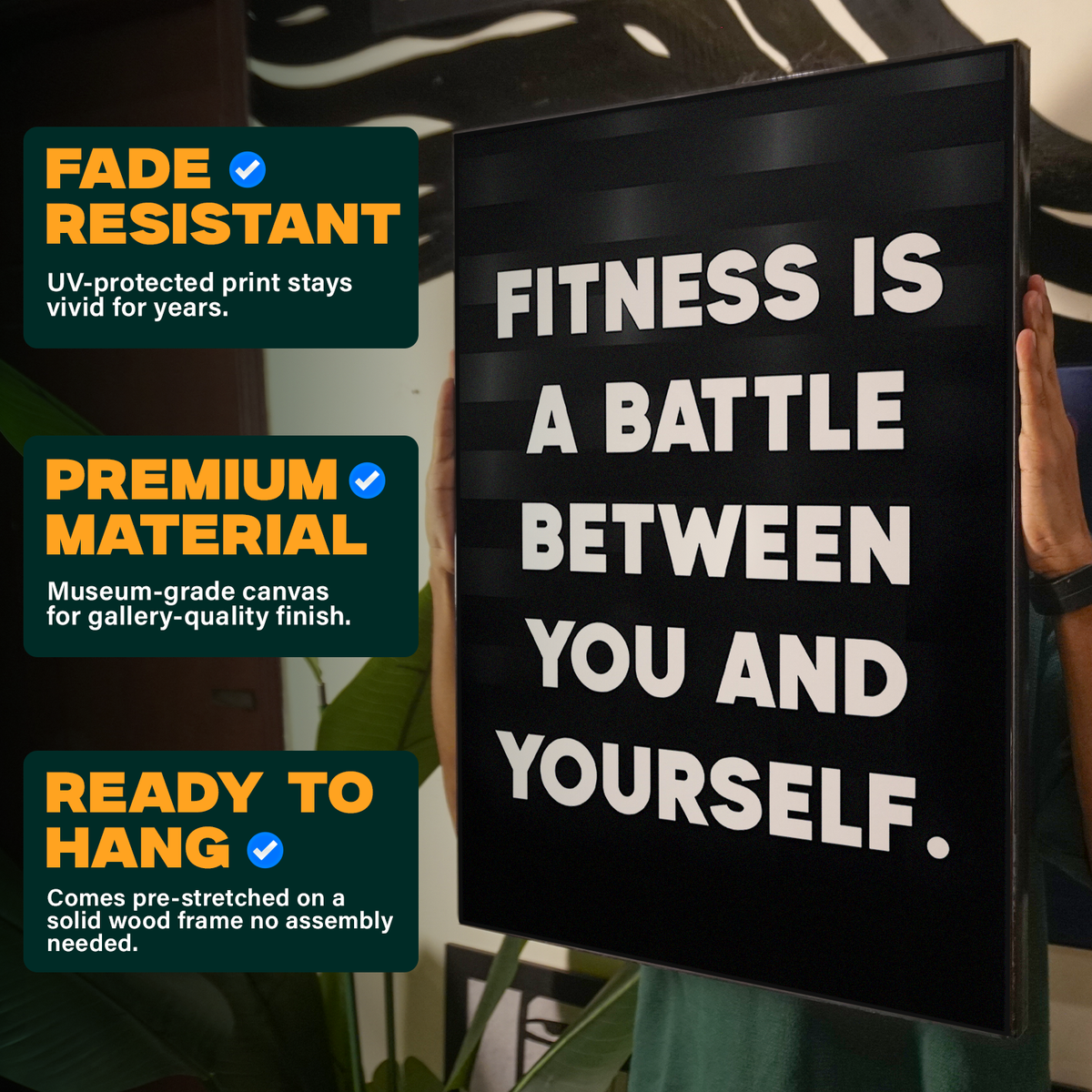 Fitness Is A Battle Poster