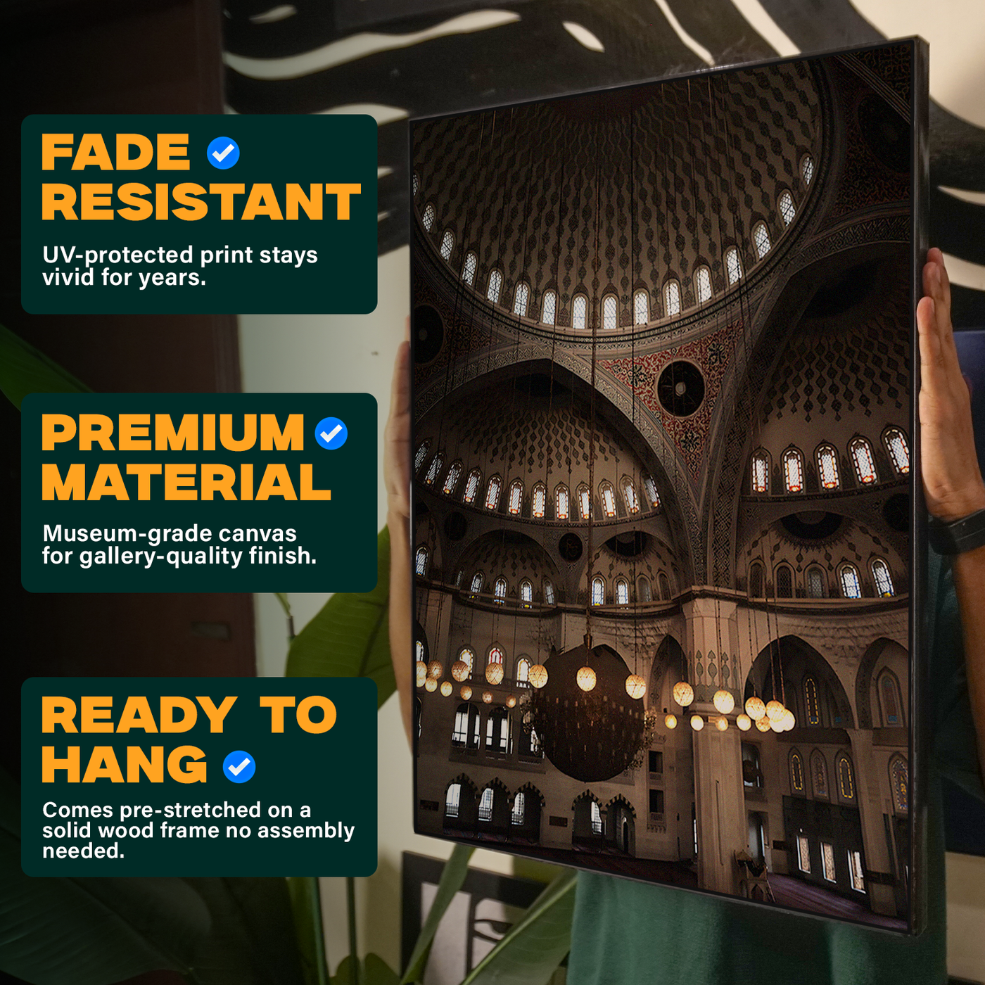 Mosque Interior Arches Poster