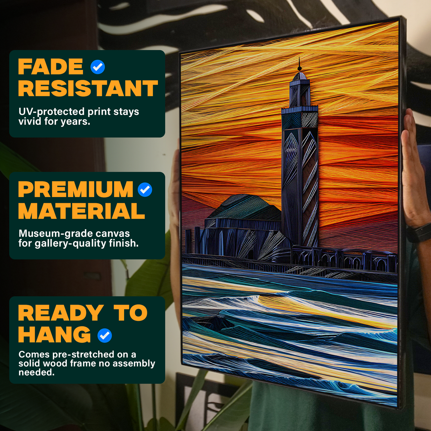 Hassan II Mosque Coastal Poster