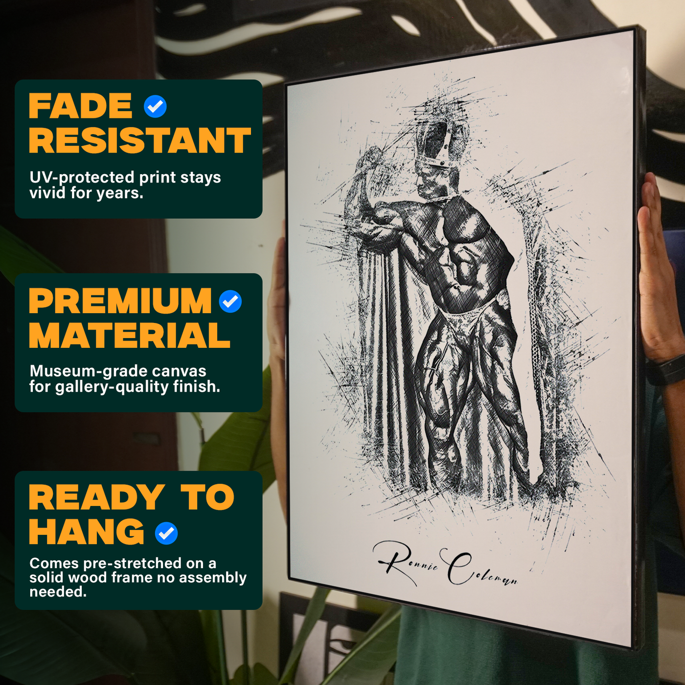Ronnie Coleman Roman Gladiator Sketch Poster
