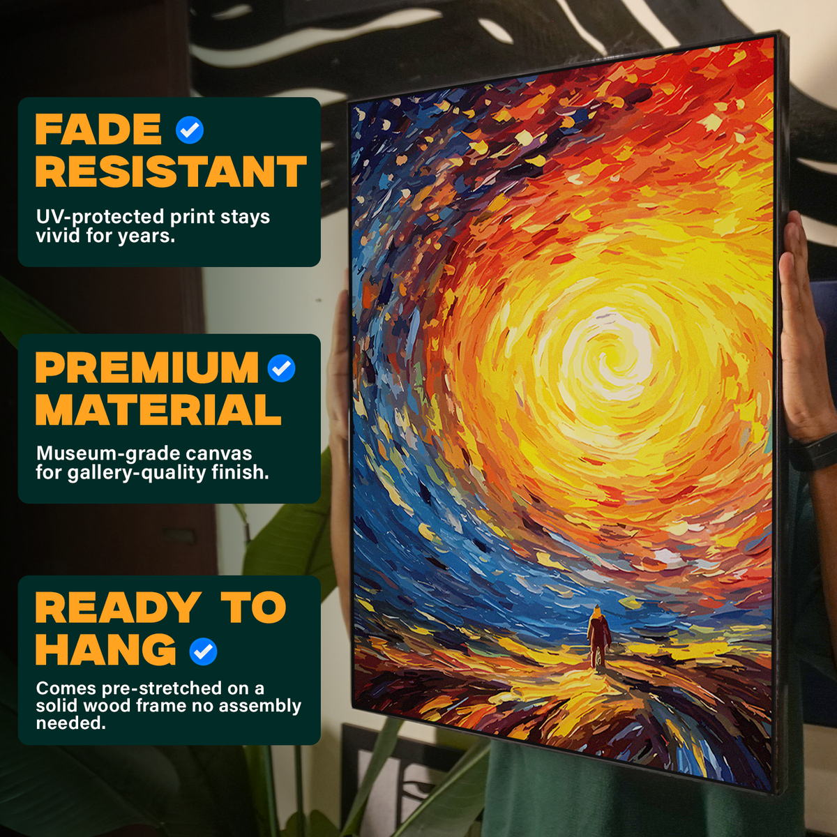 Starry Night Swirl Tree Poster