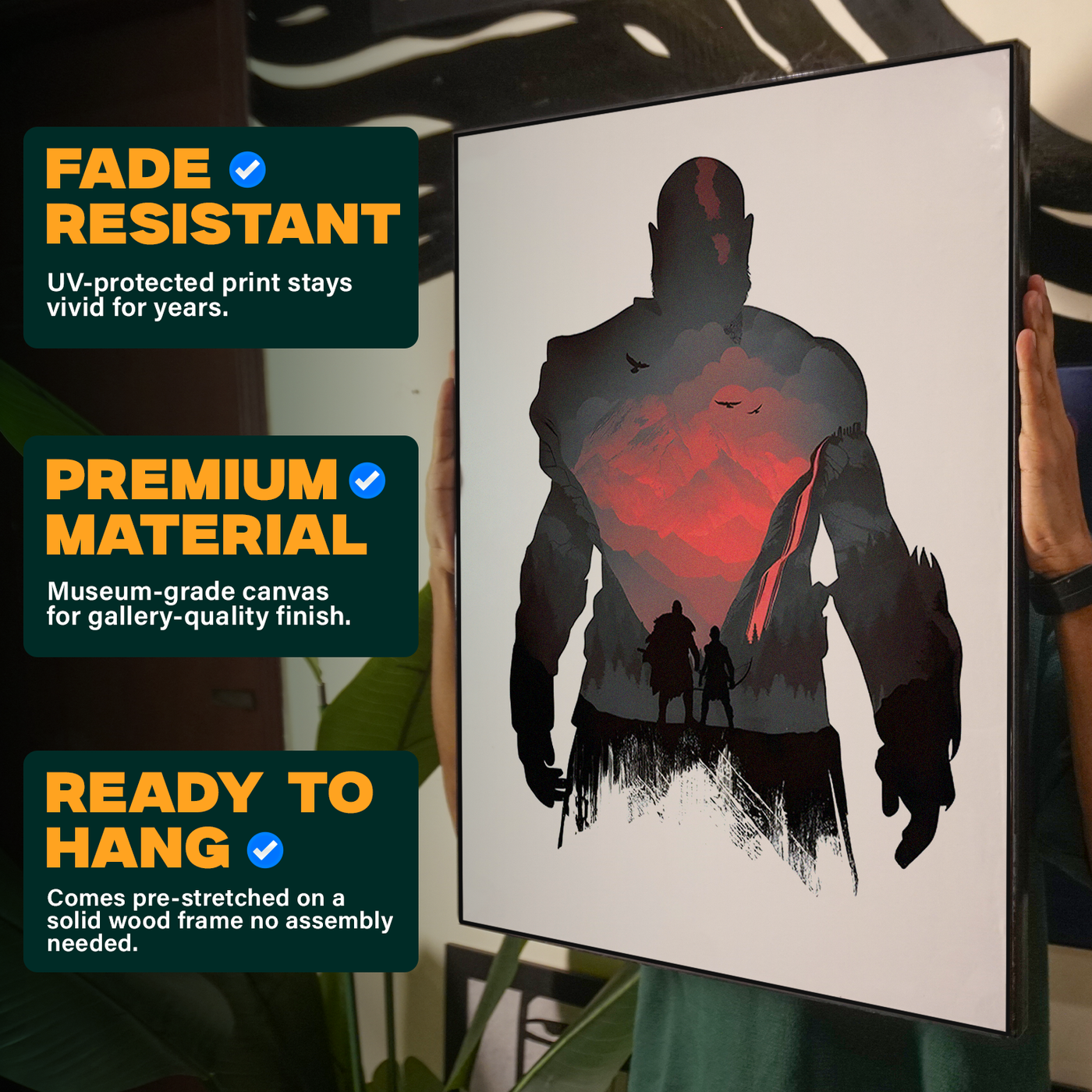 Dark Warrior Silhouette Poster
