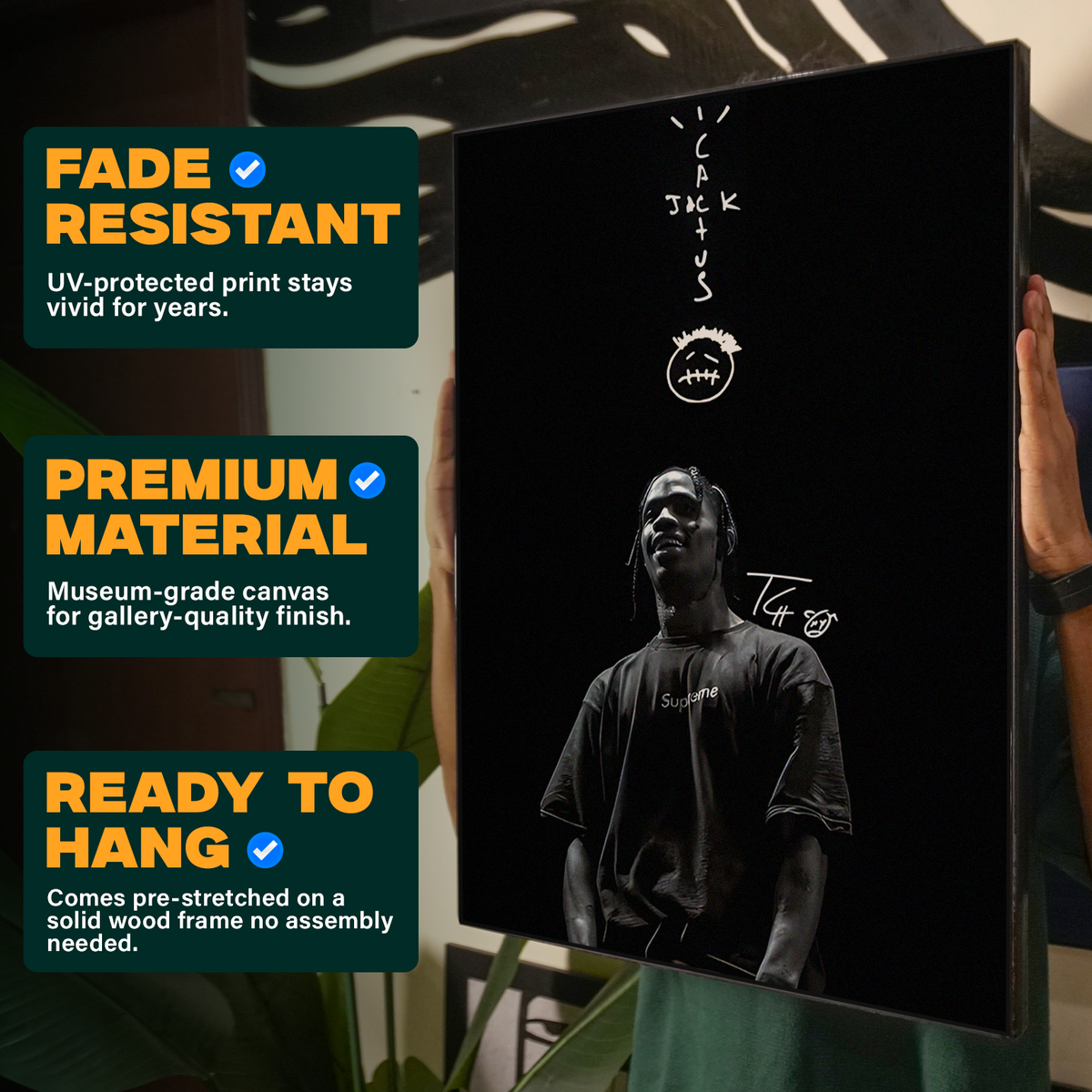 Black and White Travis Scott Album Poster