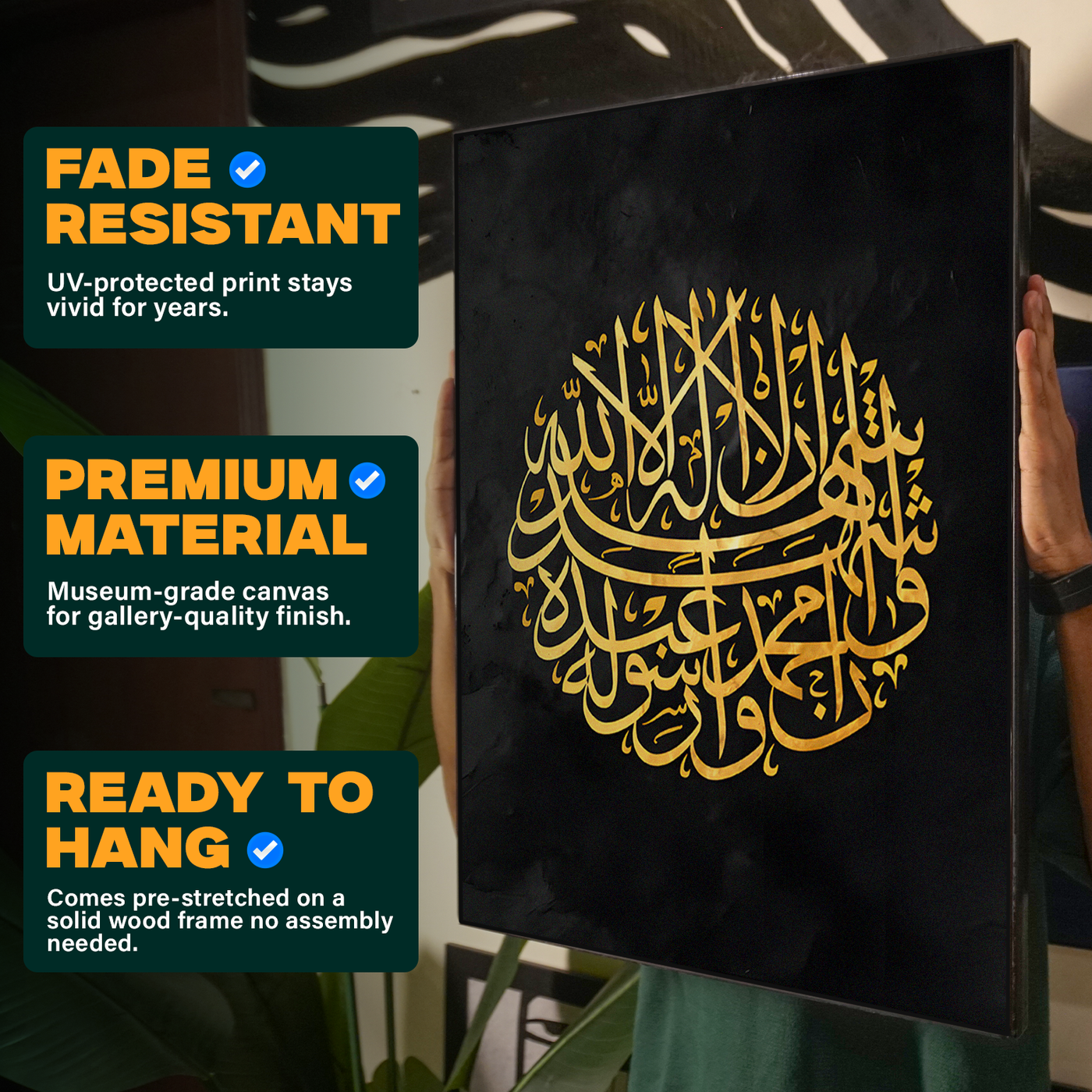 Gold Calligraphy Black Poster