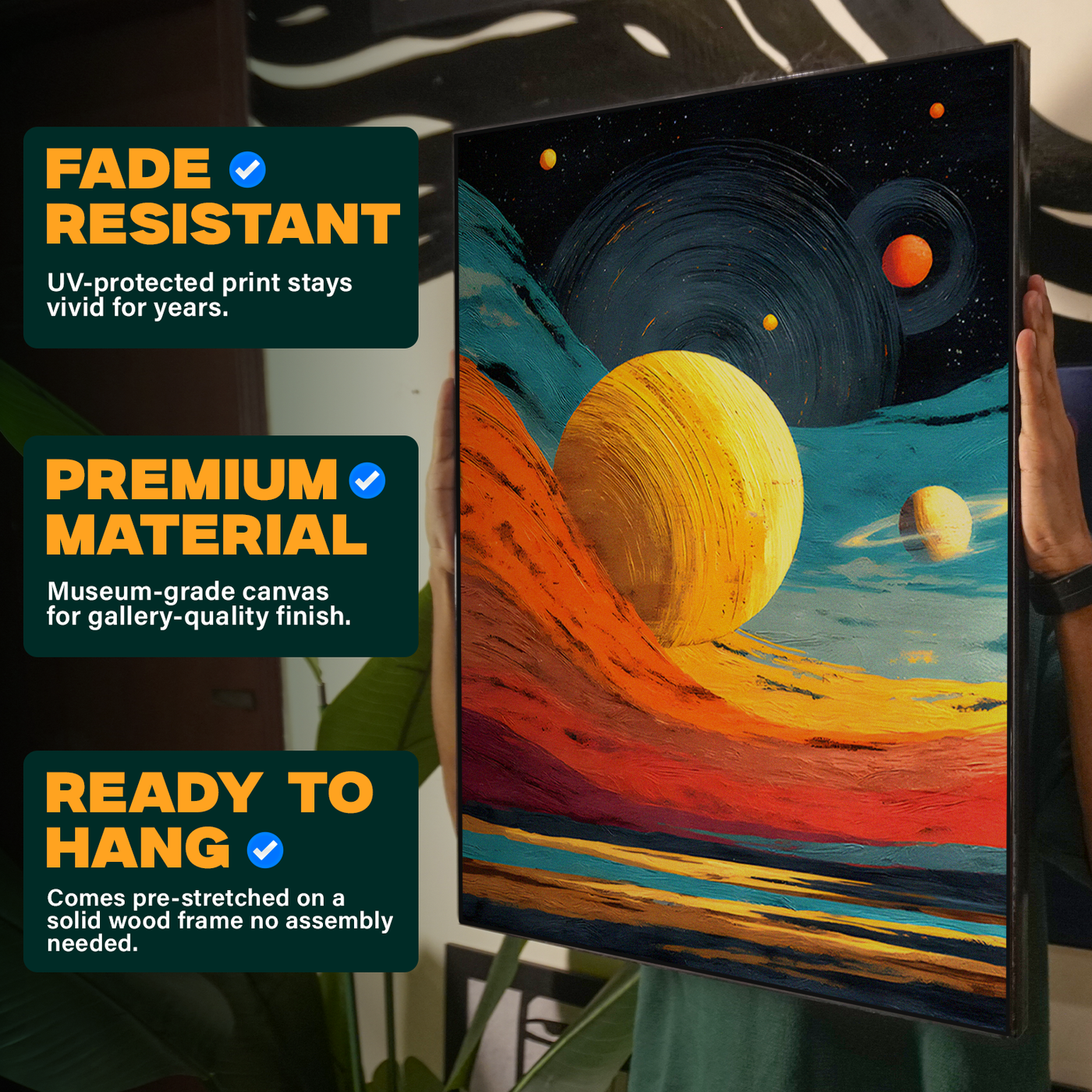 Abstract Planet Swirl Poster