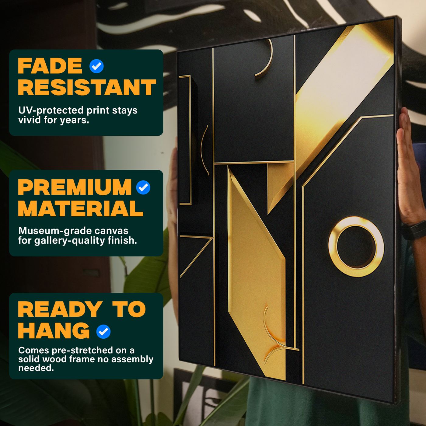 Gold Art Deco Geometric Poster