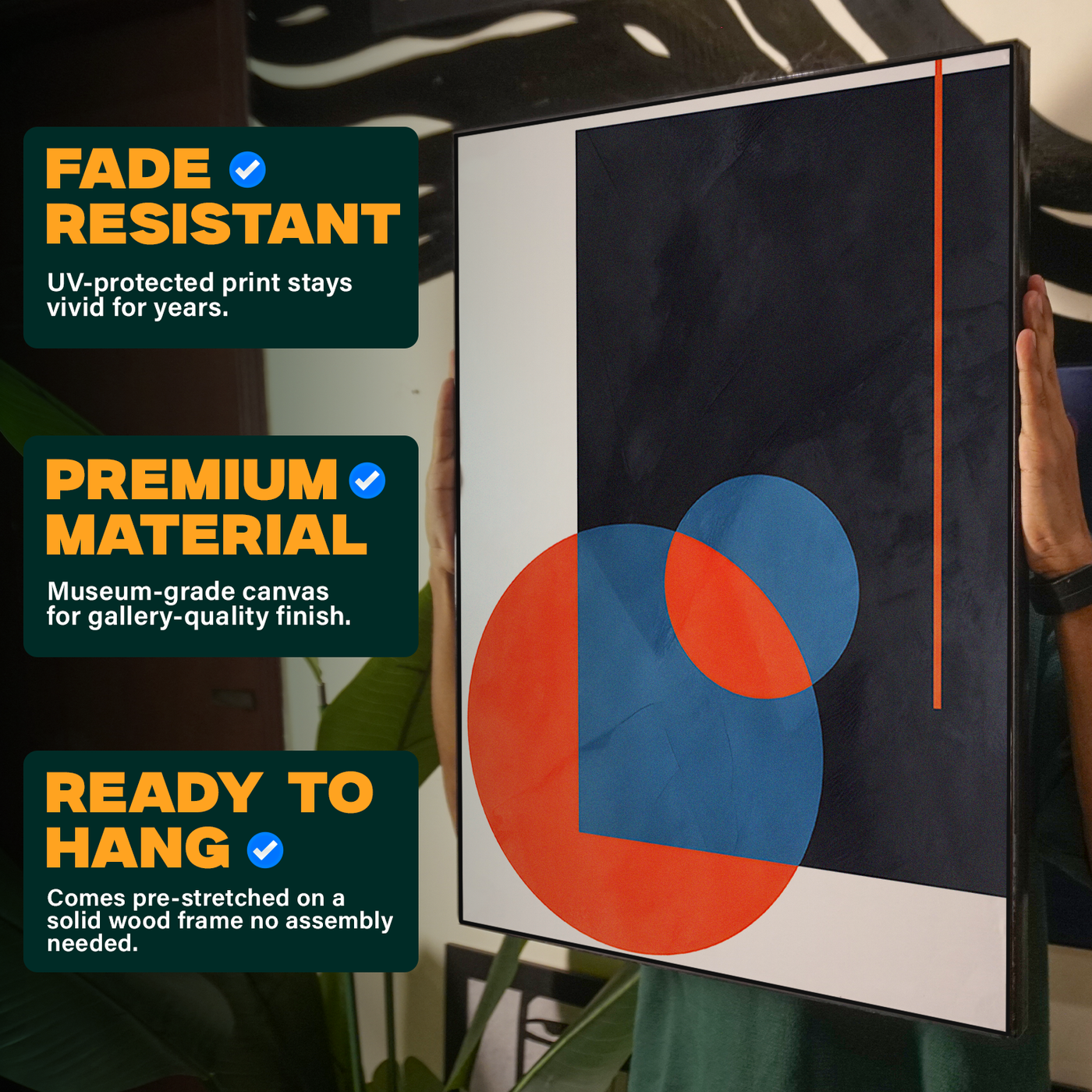 Geometric Abstract Blue Red Circle Poster