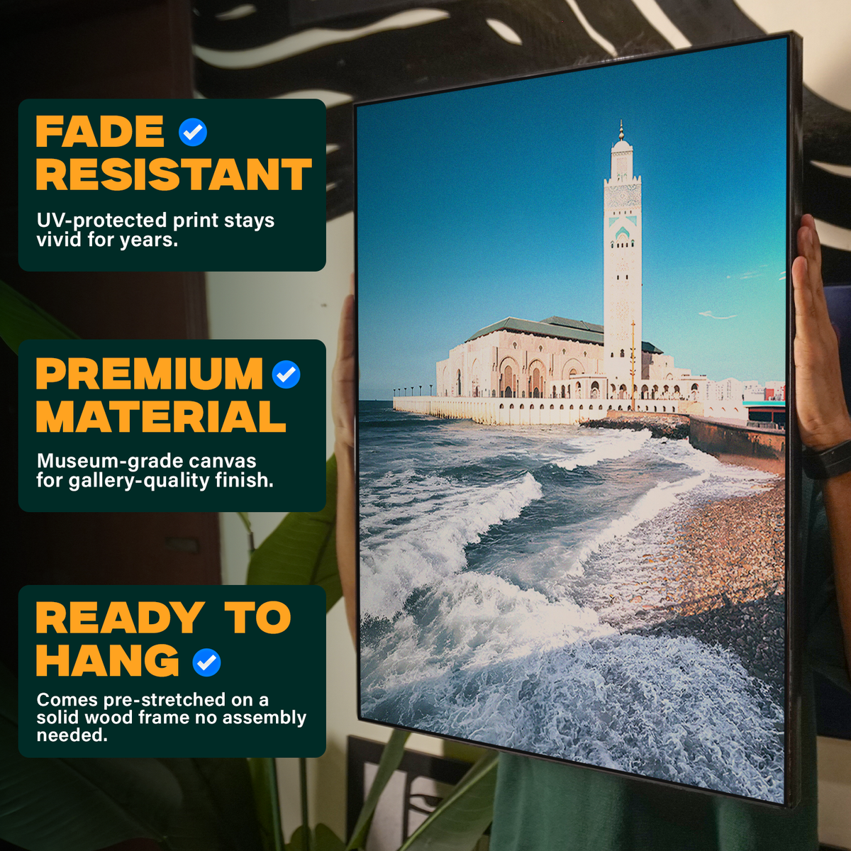 Hassan II Mosque Waves Poster