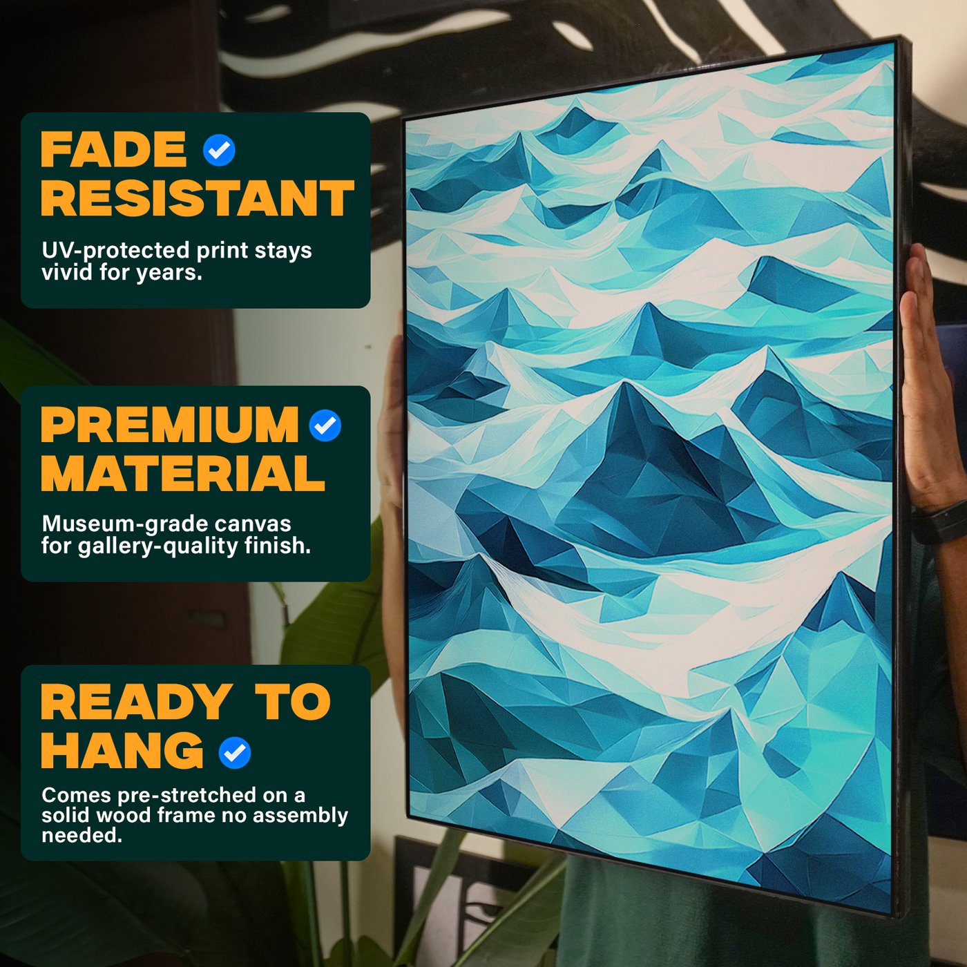 Blue Wave Abstract Poster