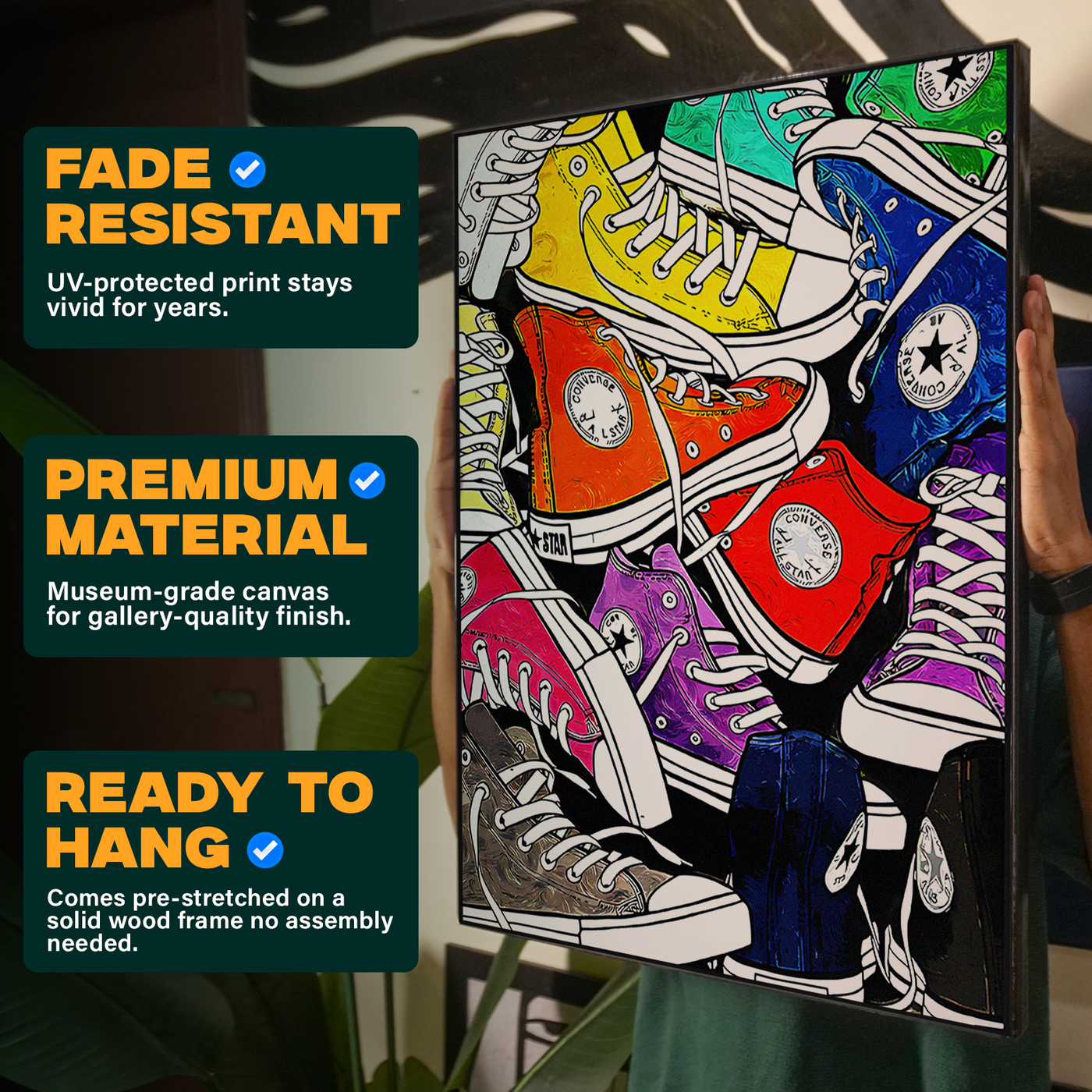 Colorful Sneaker Pop Art Poster