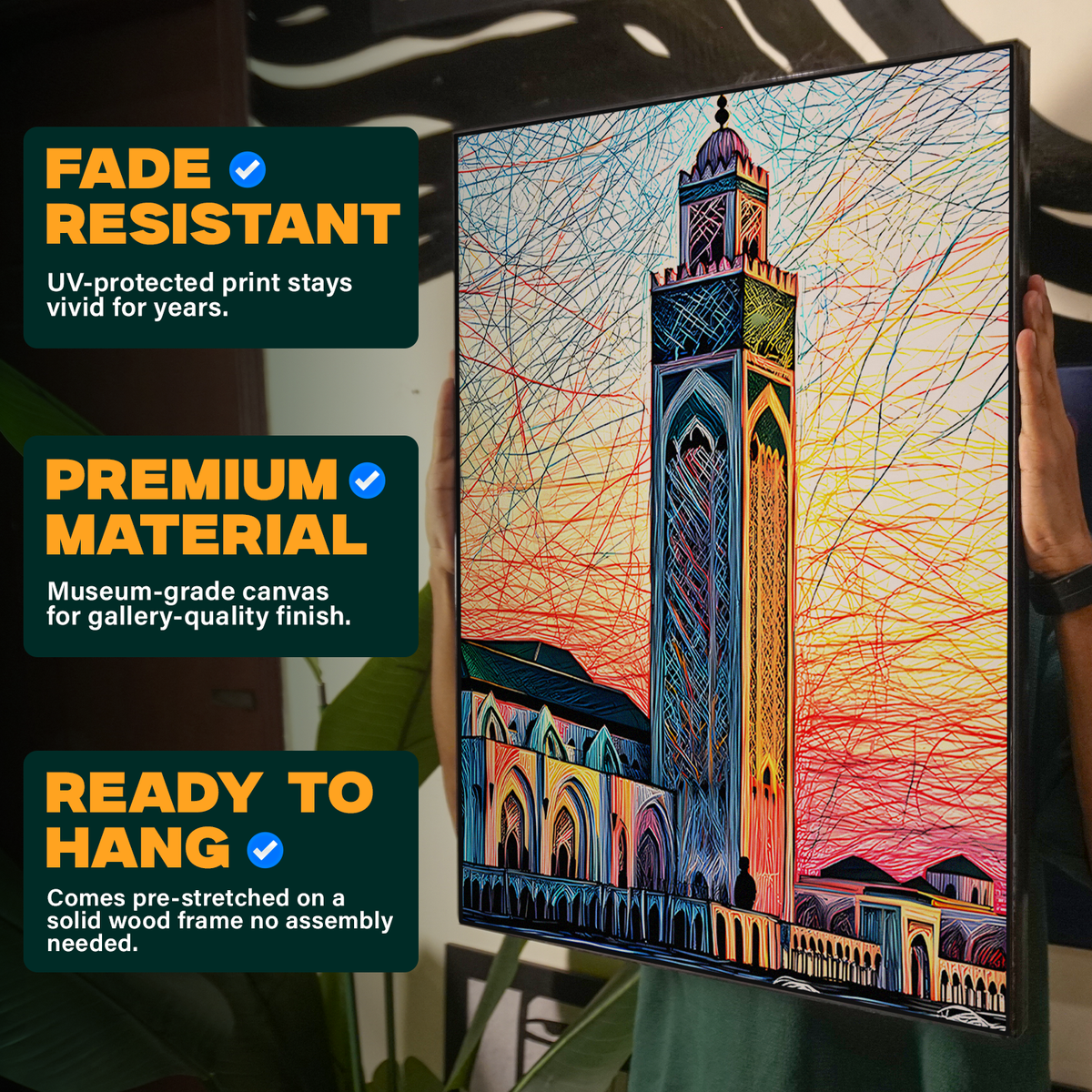 Minaret Sunset Colorful Poster