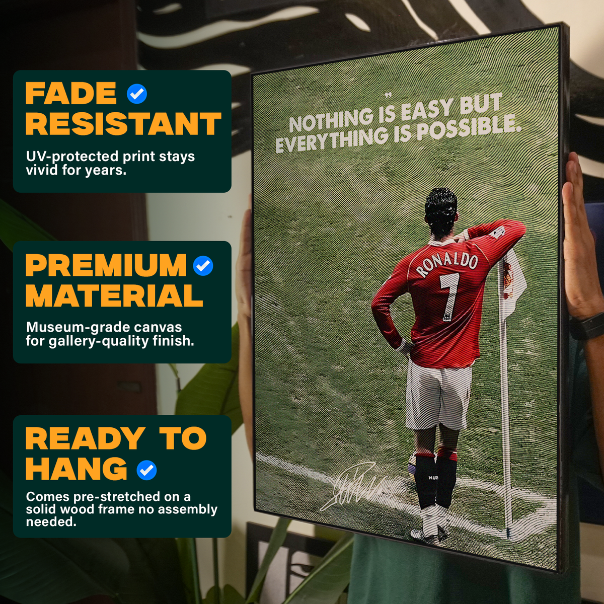 Nothing Is Easy Ronaldo Poster