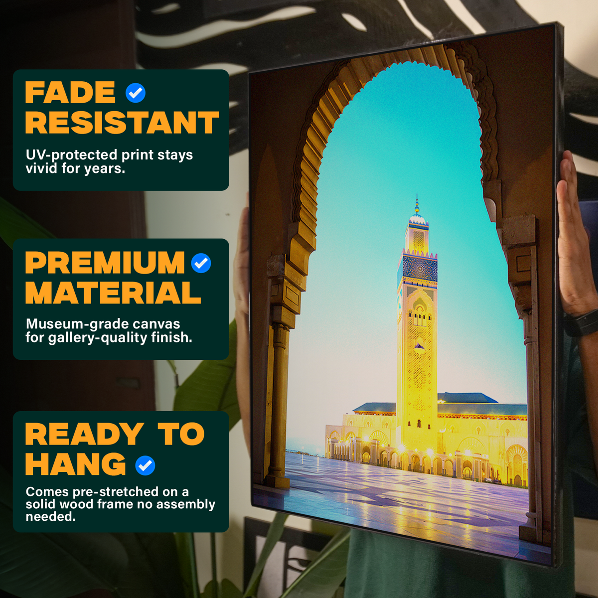 Blue and Gold Mosque Archway Poster