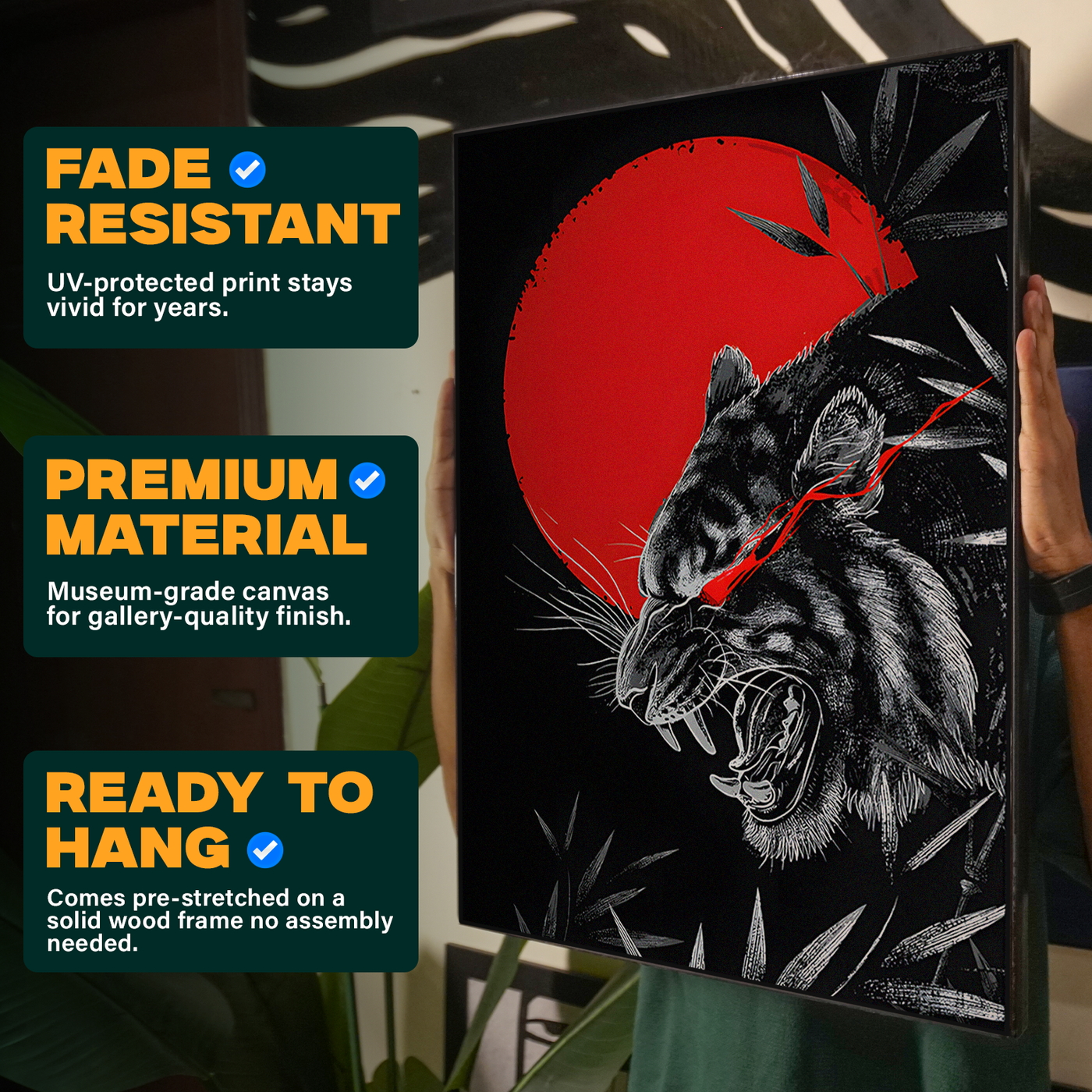 Red Circle Tiger Poster