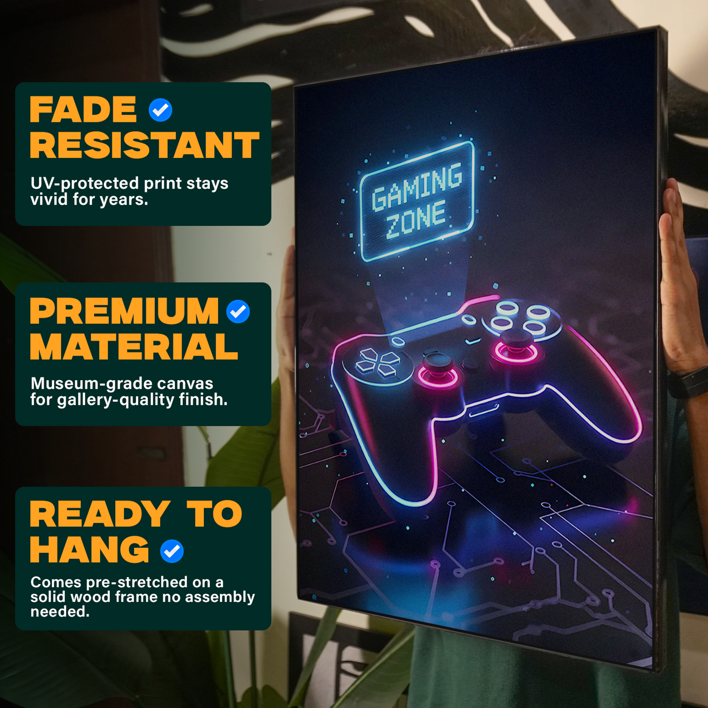 Gaming Zone Neon Poster