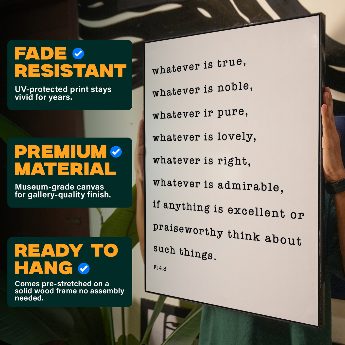 Whatever Is True Quote Poster