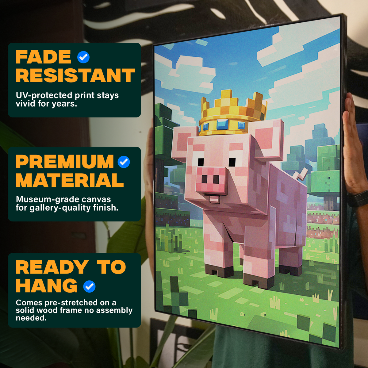 Minecraft Pig Poster