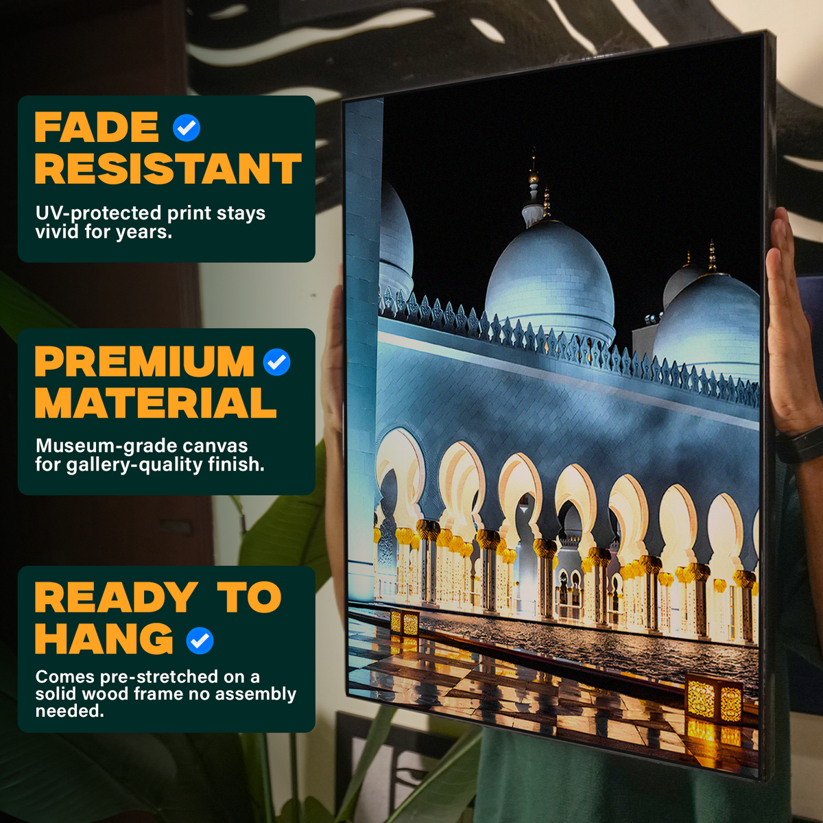 Blue Mosque Night Poster
