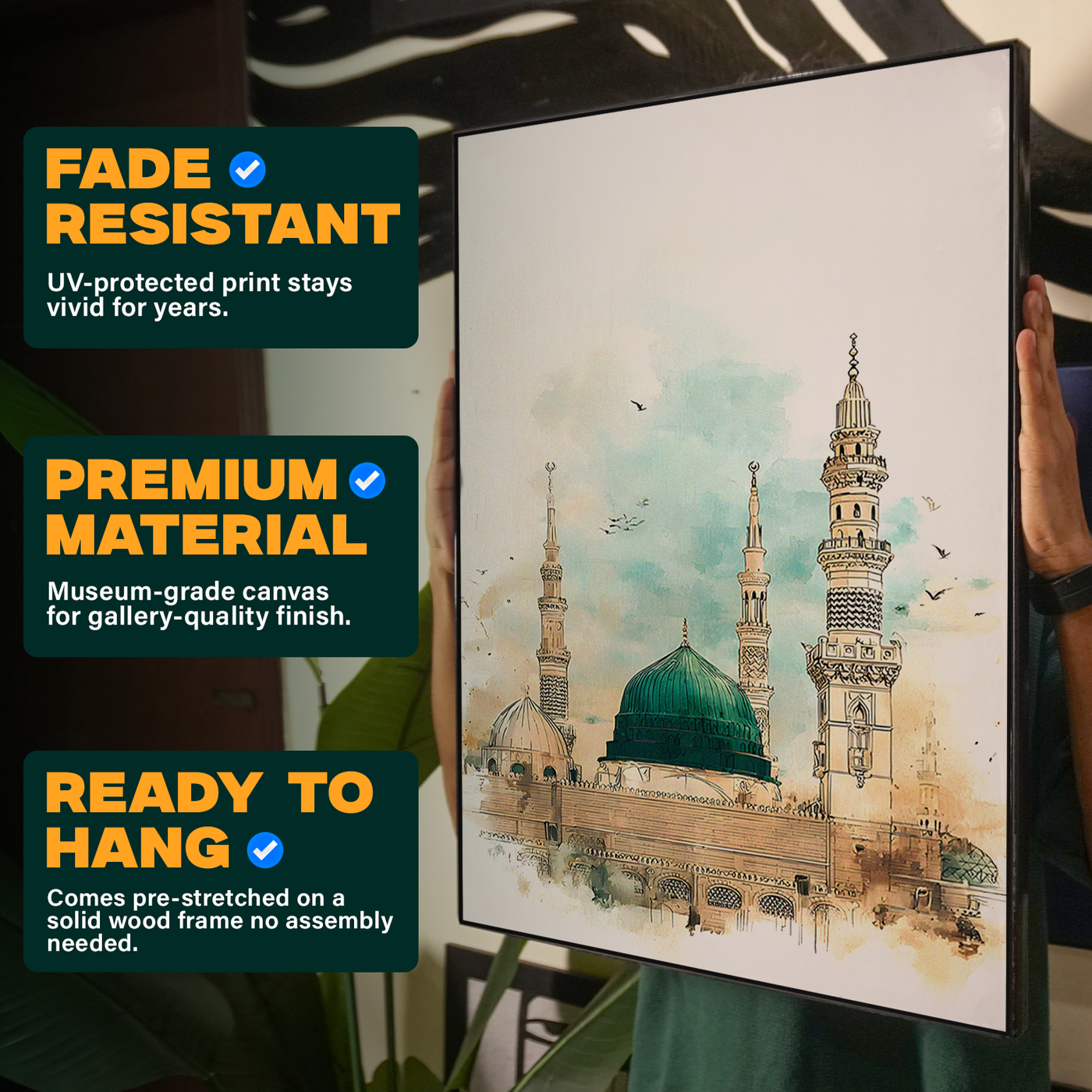 Green Dome Medina Watercolor Poster