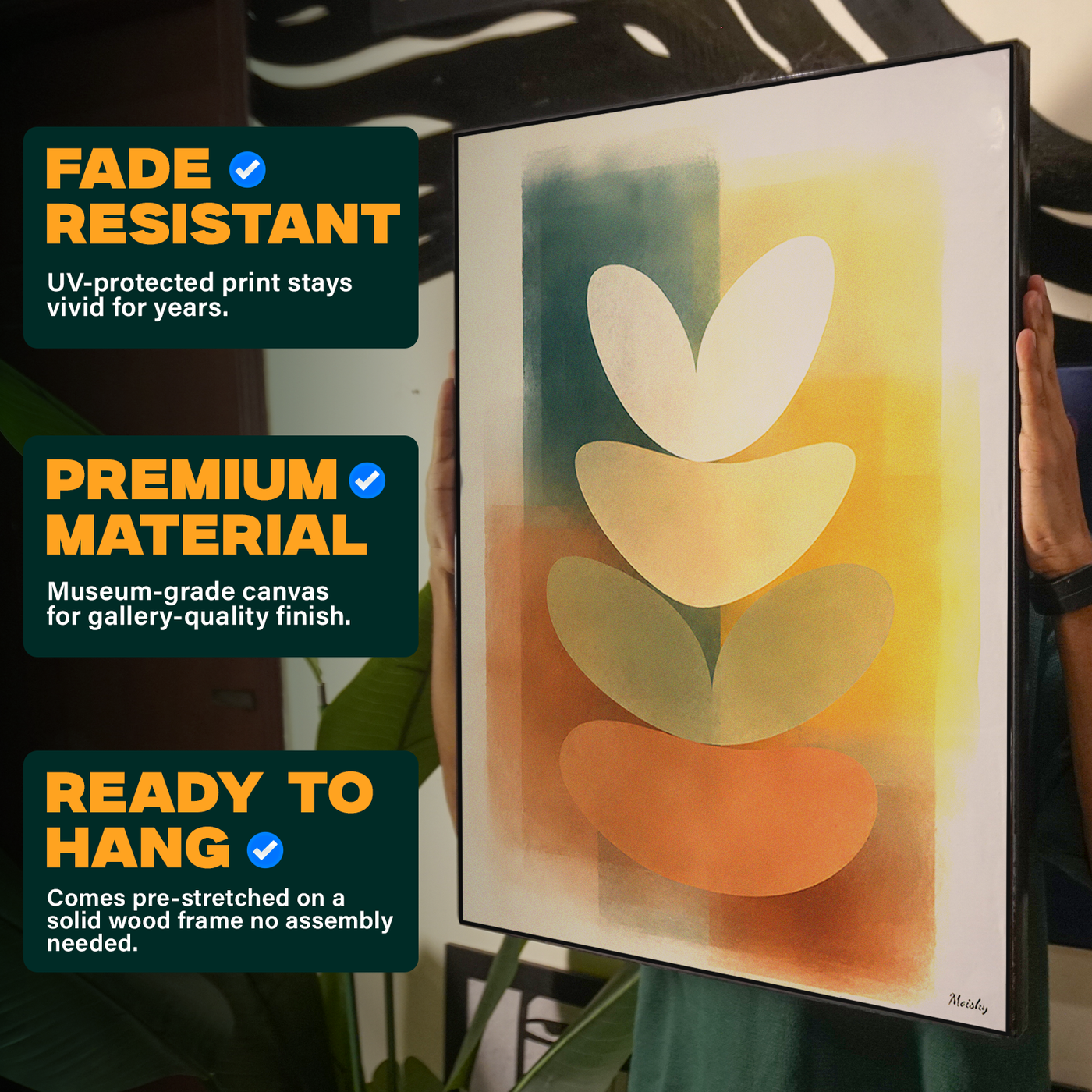 Abstract Balance Leaf Poster