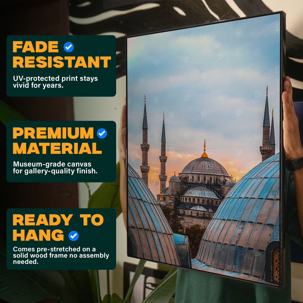 Blue Mosque Sunset Poster