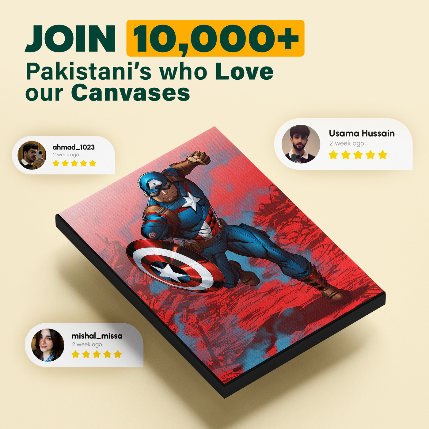 Captain America Colorful Comic Poster