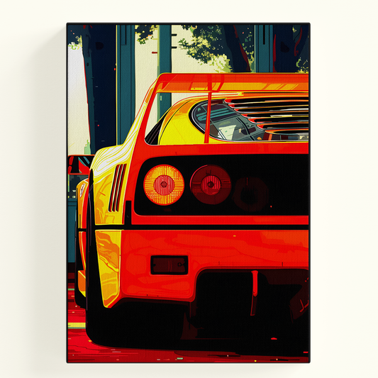 Sports Car Orange Poster
