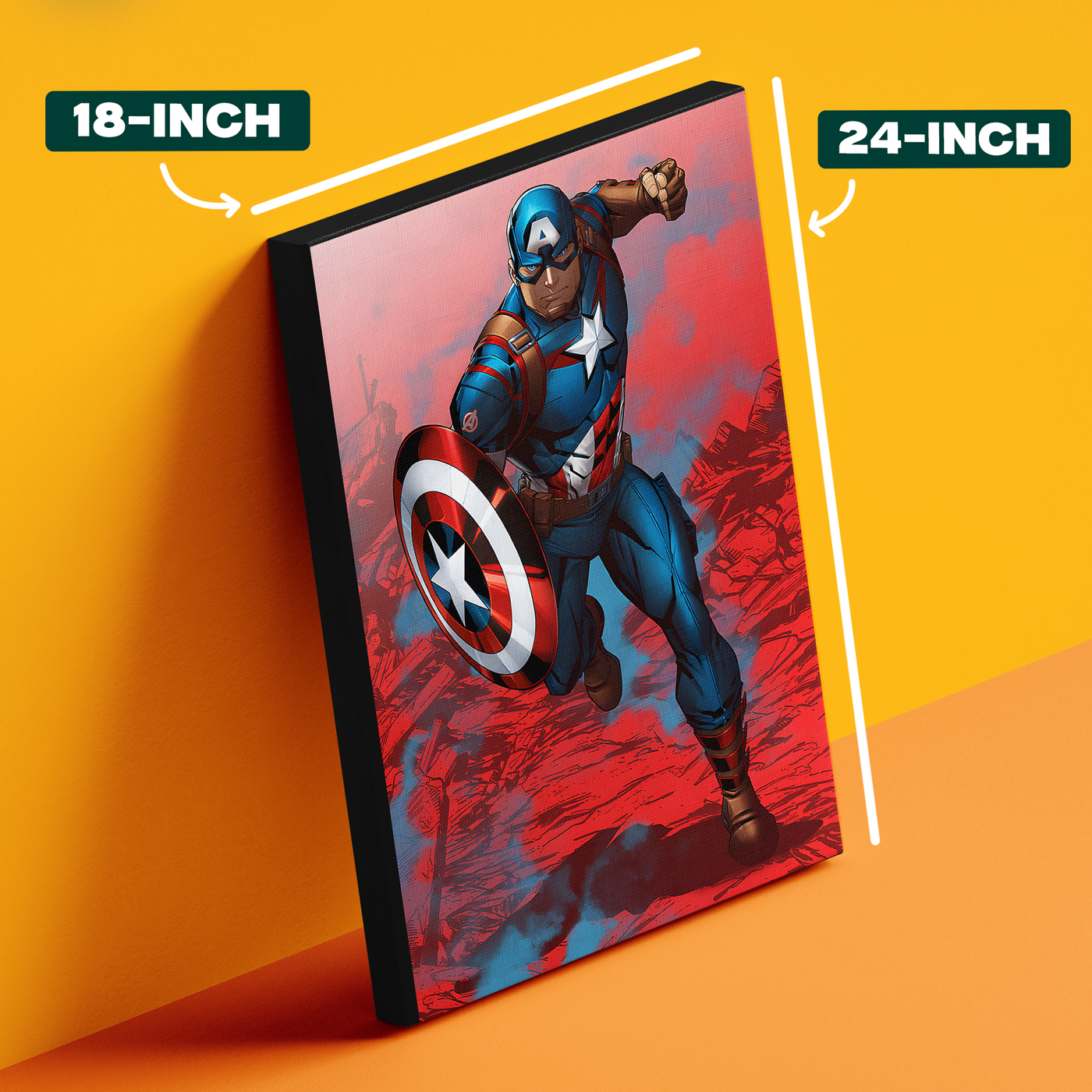 Captain America Colorful Comic Poster