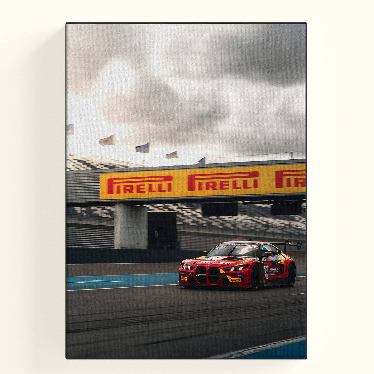 Race Track Red Car Poster