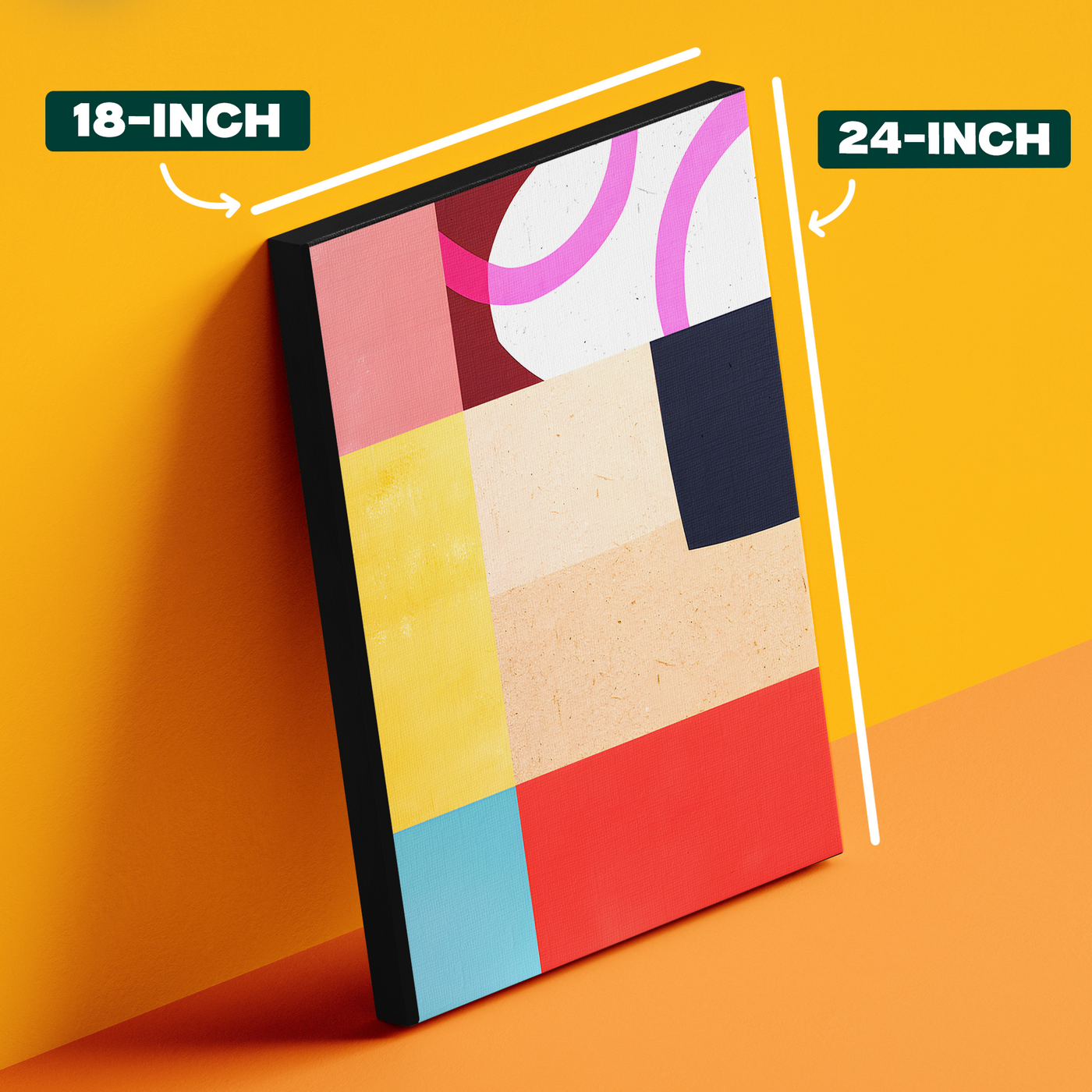 Geometric Color Block Pink Circles Poster
