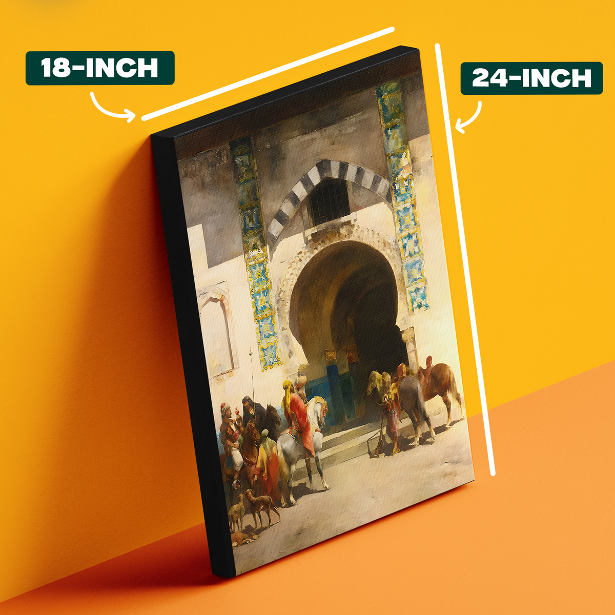Vintage City Gate Painting Poster