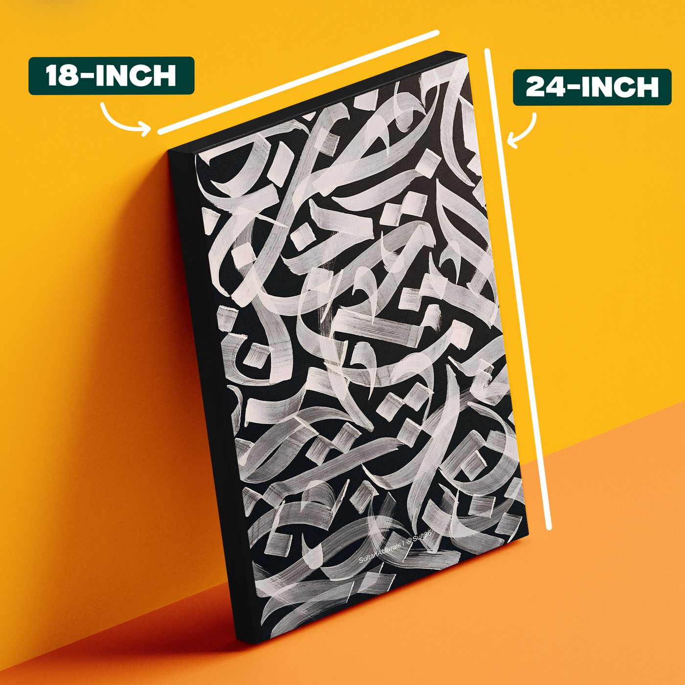 Silver White Calligraphy Poster