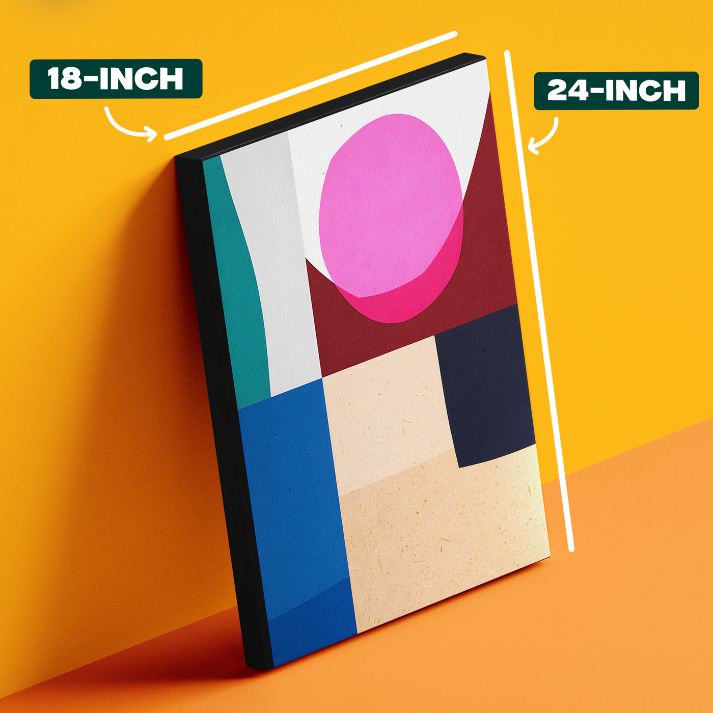Geometric Color Block Pink Purple Poster