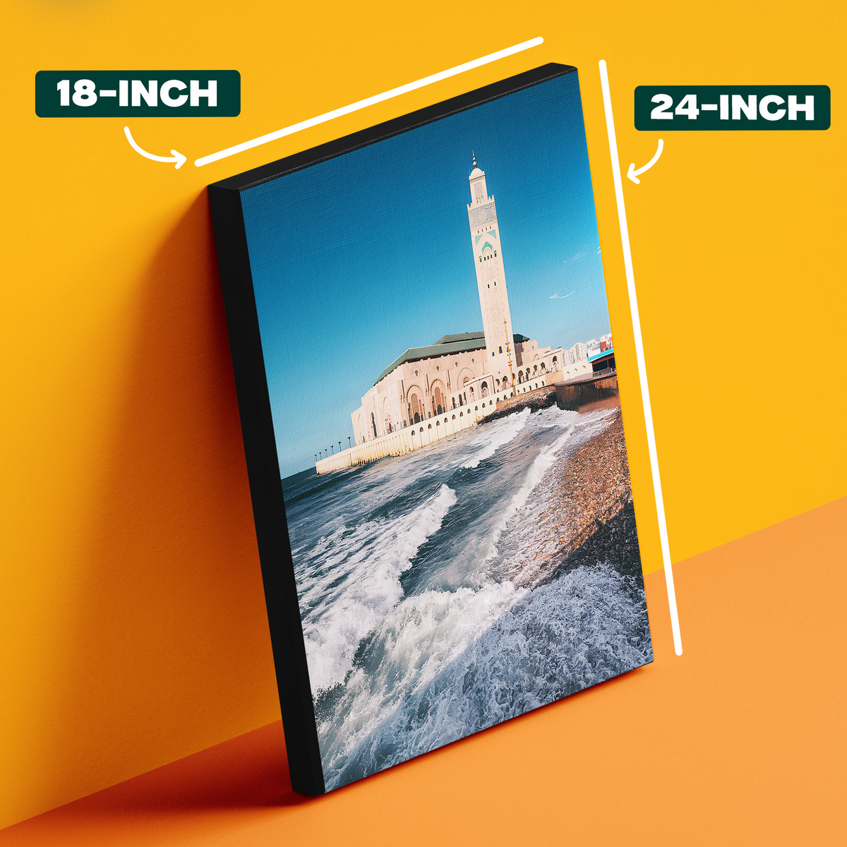 Hassan II Mosque Waves Poster
