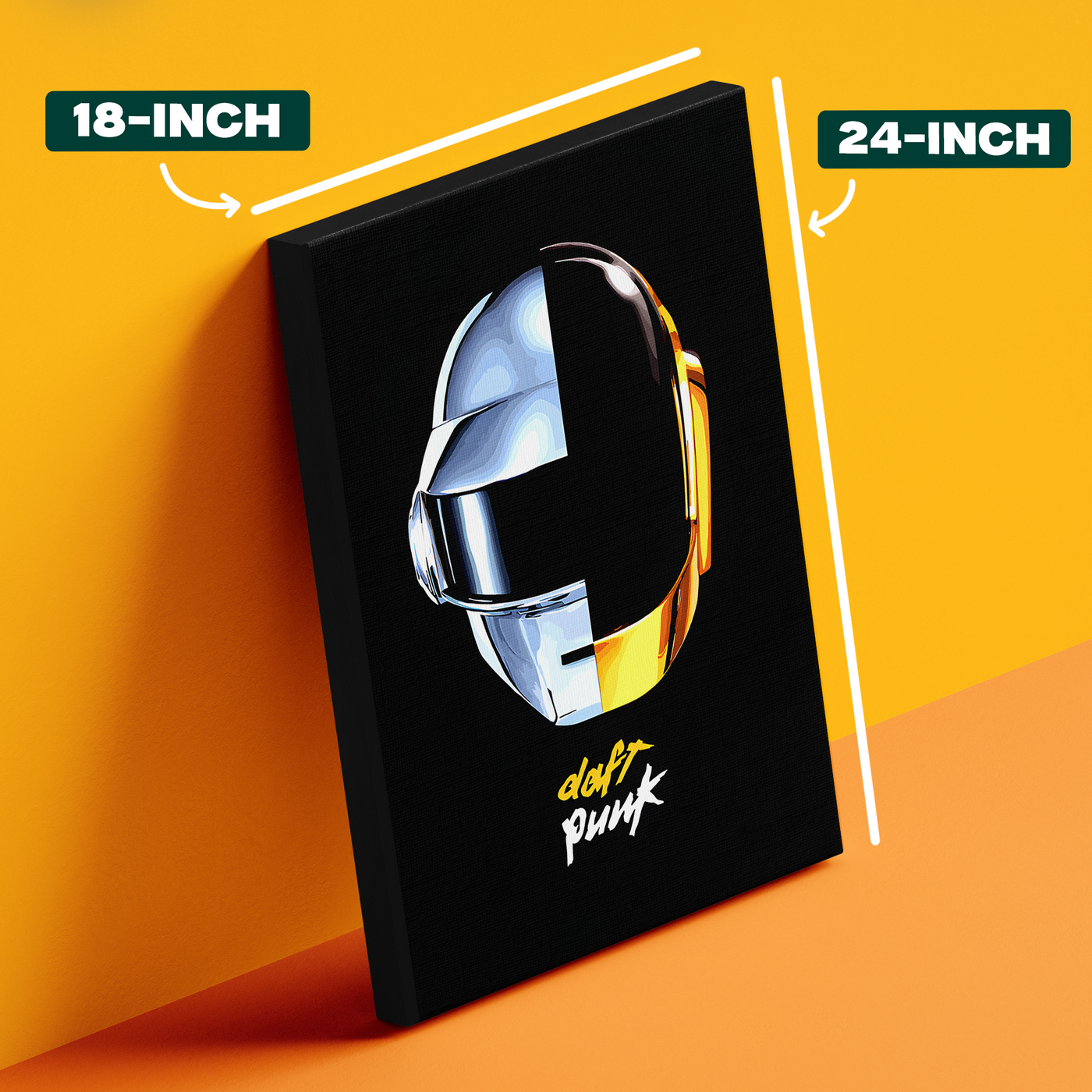 Daft Punk Helmet Black and White Poster