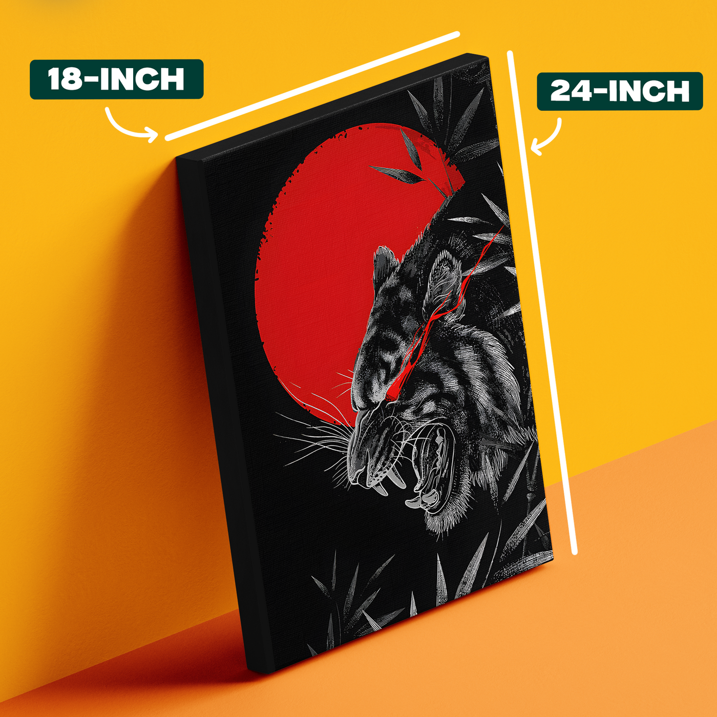 Red Circle Tiger Poster