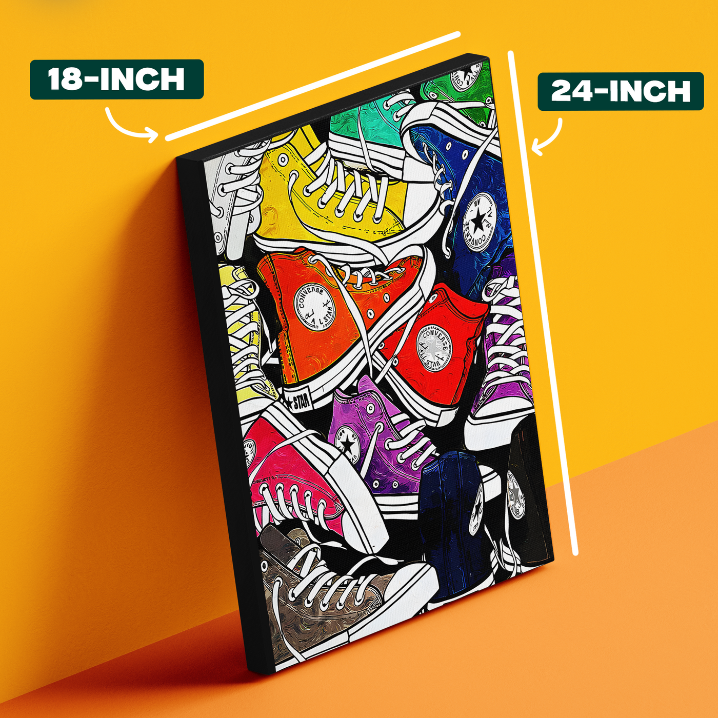 Colorful Sneaker Pop Art Poster