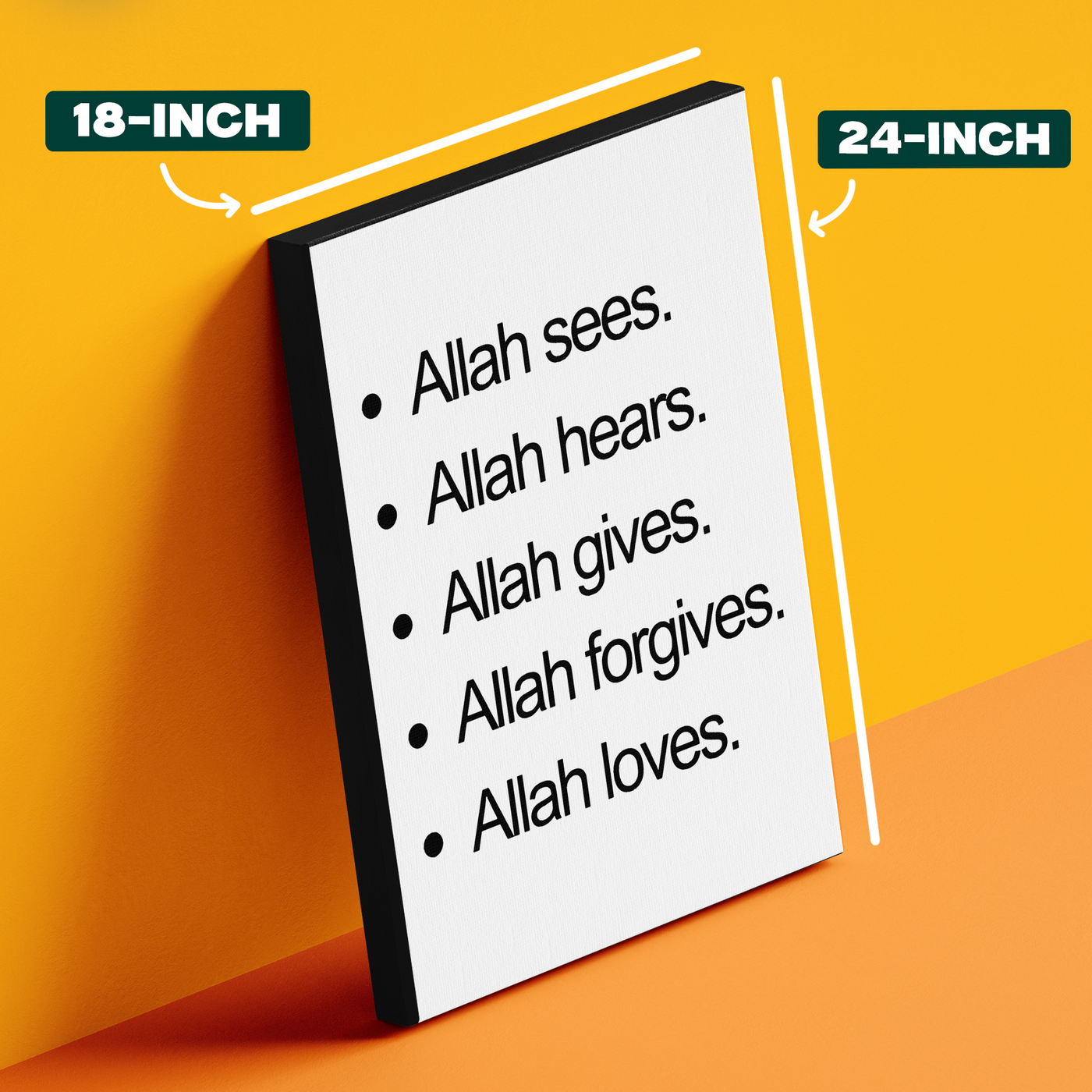 Allah Sees Allah Hears Text Poster