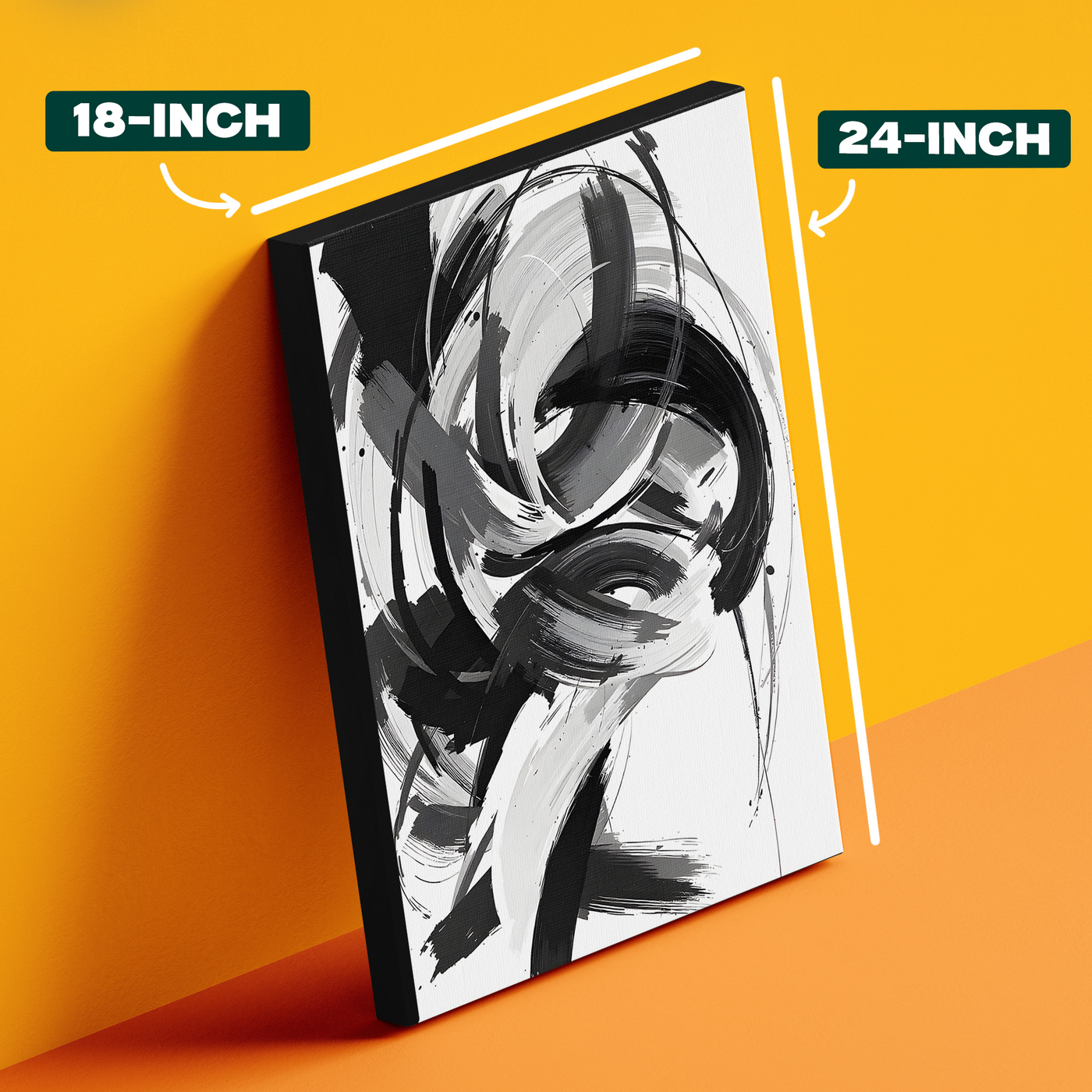 Black and White Brush Stroke Poster