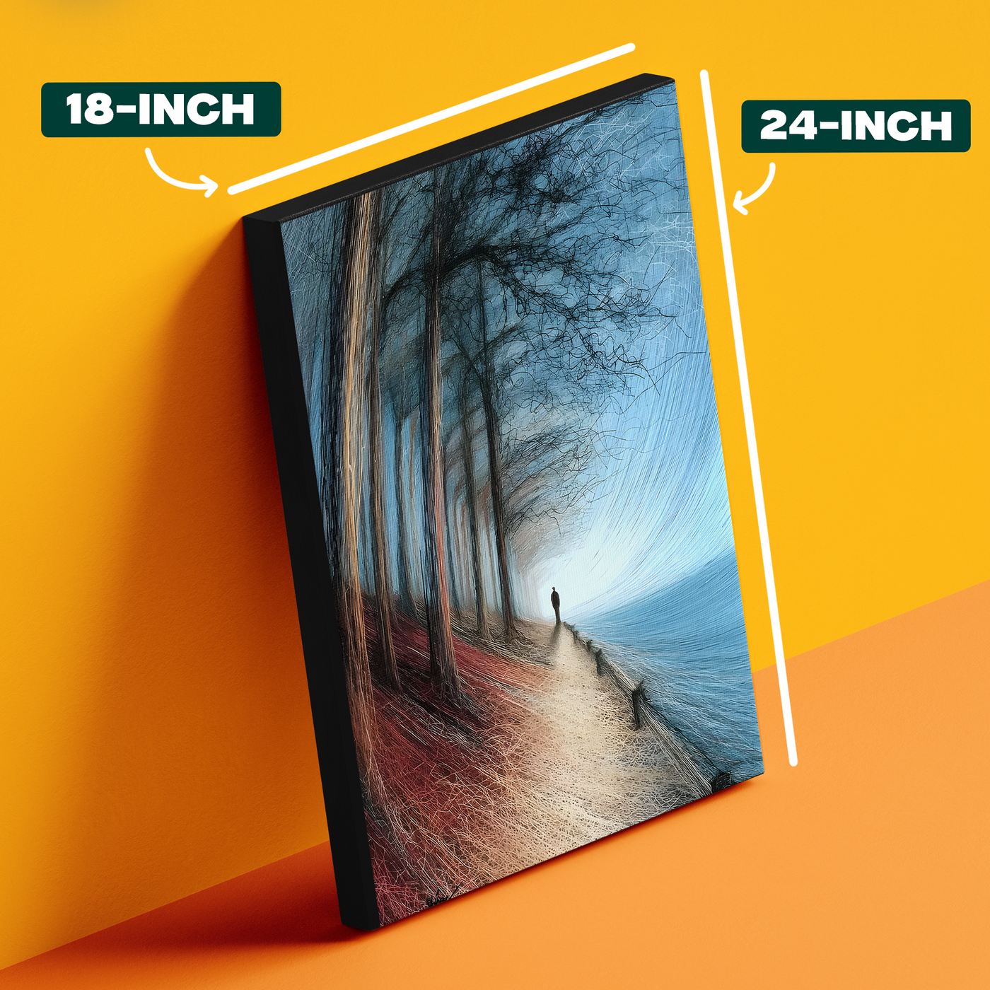 Blue Forest Path Poster