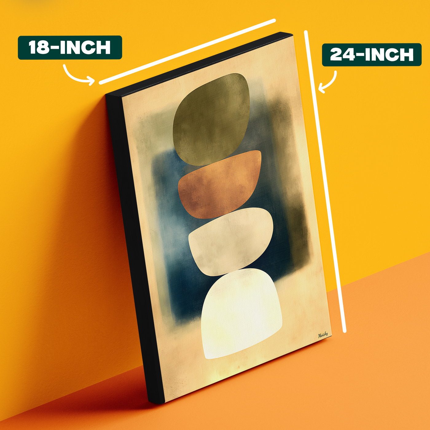 Abstract Balance Stones Green Poster