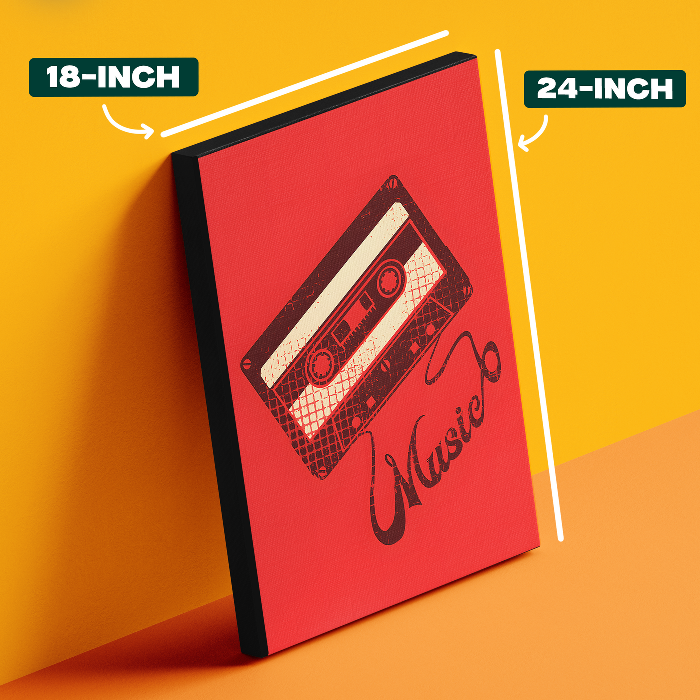 RED Cassette Tape Poster