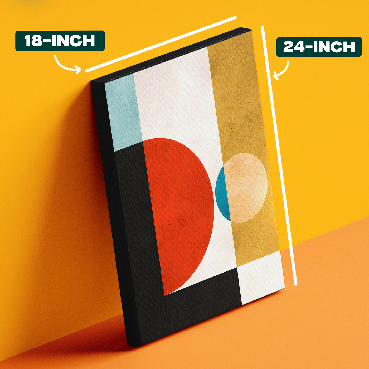 Geometric Color Block Teal Red Pink Poster