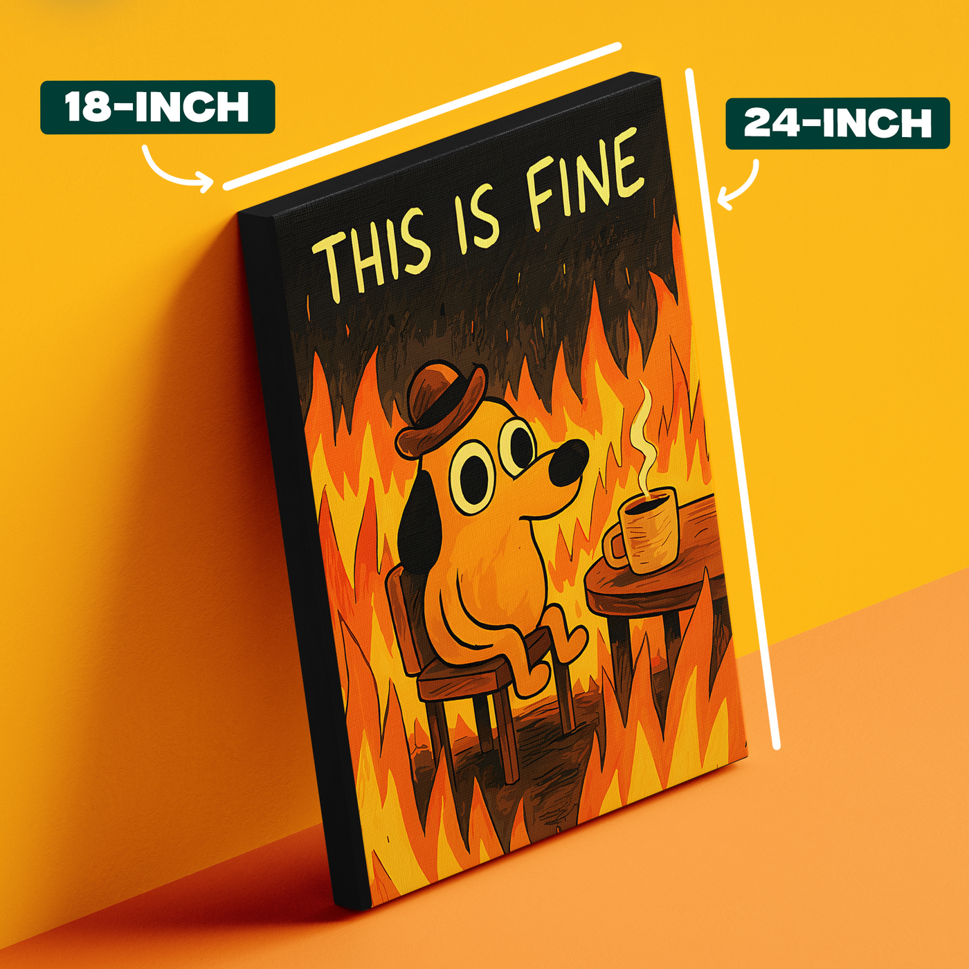 This Is Fine Meme Poster