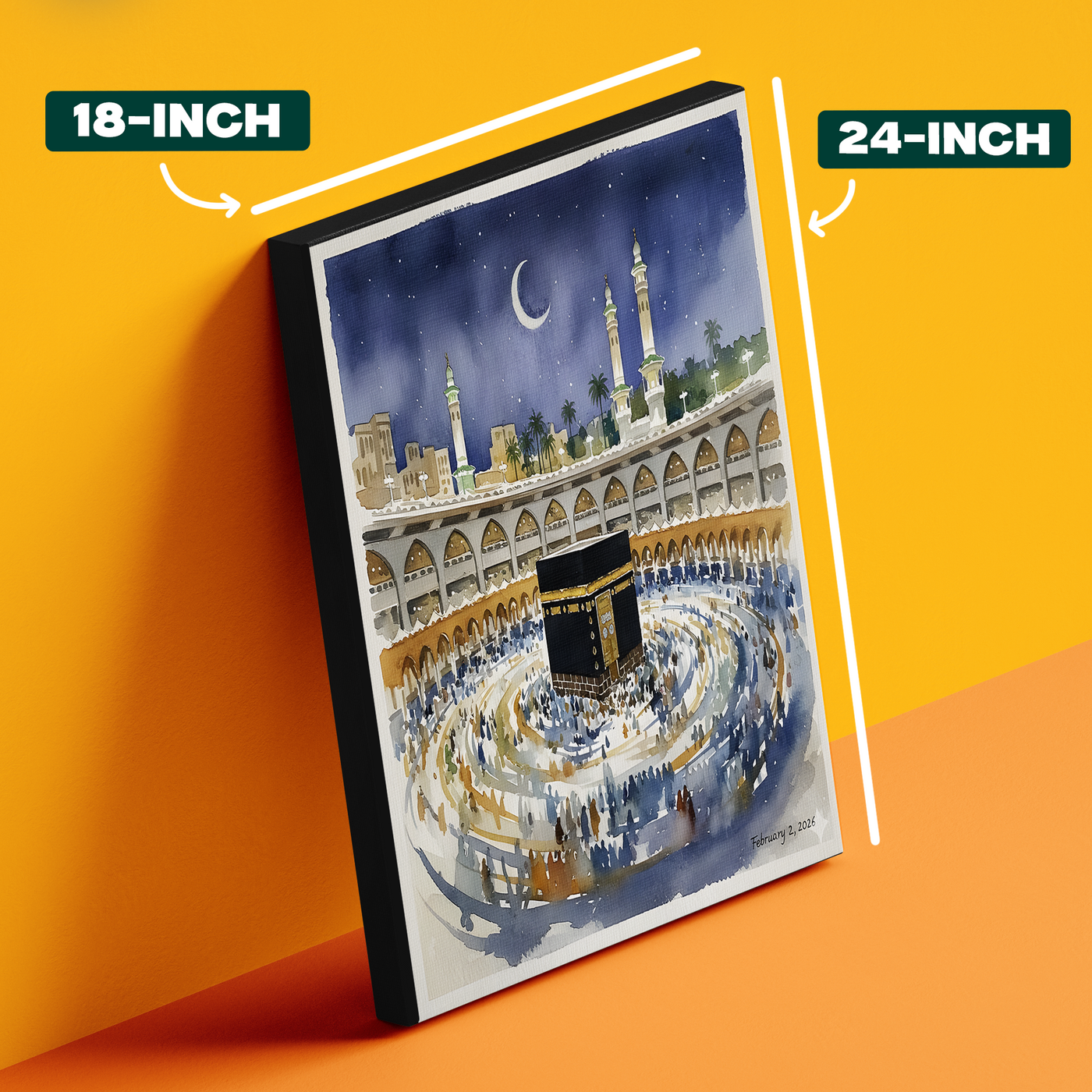 Kaaba Watercolor Poster