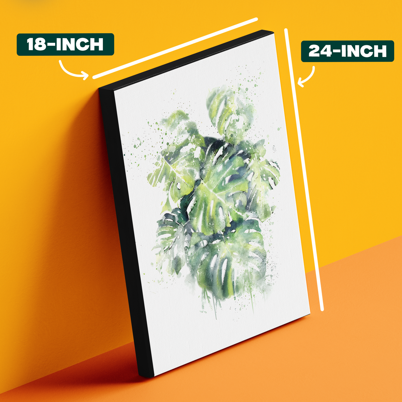 Watercolor Botanical Leaves Pattern Poster