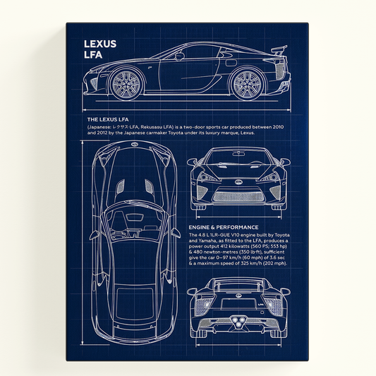 Lexus Blueprint Sketch Poster