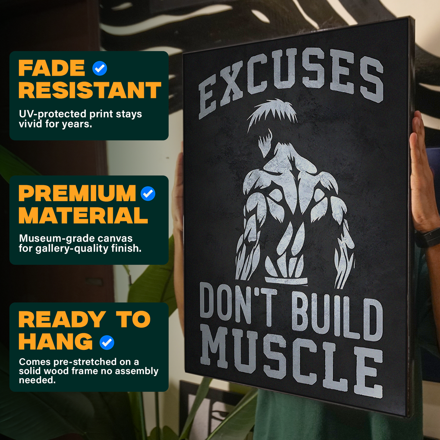 Excuses Don't Build Muscle Poster