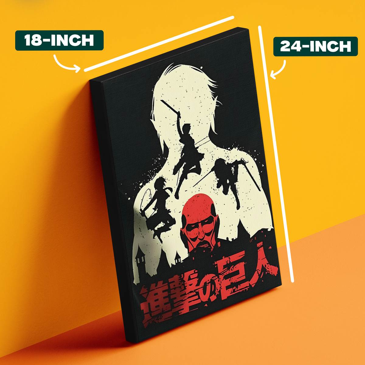 Attack on Titan Red Silhouette Figure Poster